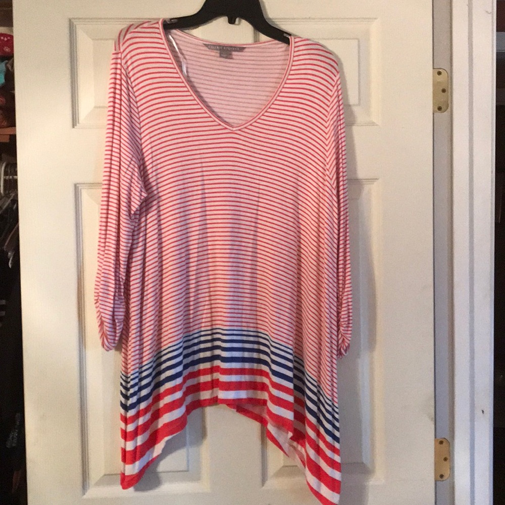 3/4 sleeve asymmetrical blouse